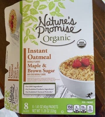 Maple & Brown Sugar Flavored Instant Oatmeal