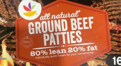 80% Lean 20% Fat Ground Beet Patties