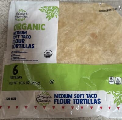 Medium soft taco flour tortillas