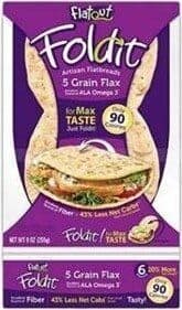 FLATOUT, FOLDIT, ARTISAN FLATBREADS, 5 GRAIN FLAX