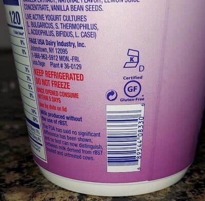 Vanilla Blended Nonfat Greek Strained Yogurt