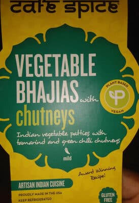 Cafe Spice Vegetable Bhajias with chutneys