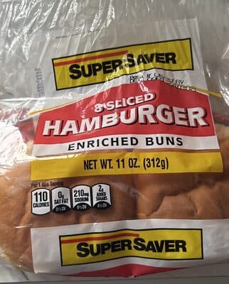 Sliced Enriched Hamburger Buns