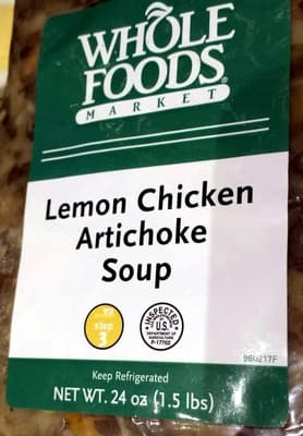 Lemon Chicken Artichoke Soup