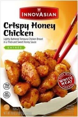 Crispy Honey Chicken Lightly Battered Tempura Chicken Breast In A Thick And Sweet Honey Sauce Entree