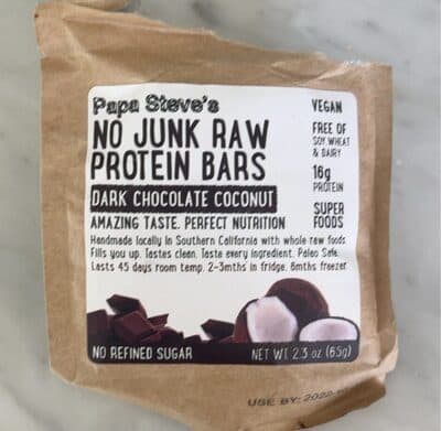No Junk Raw Protein Bar Dark Chocolate Coconut