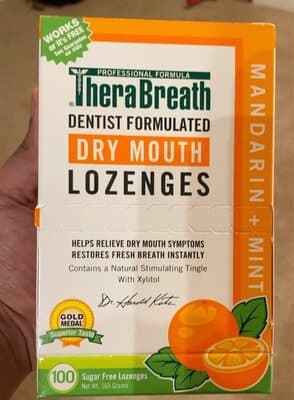 Dentist Formulated Dry Mouth Lozenges, Mandarin Mint