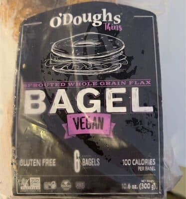 Vegan Sprouted Whole Grain Flax Bagel
