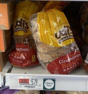 Cinnamon Raisin Gluten Free Soft & Chewy Bagels