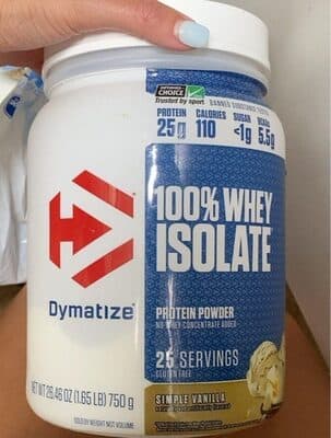 Simple Vanilla Flavored 100% Whey Isolate Protein Powder
