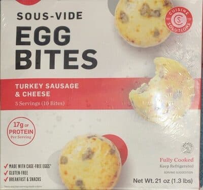 Egg Bites Turkey Sausage & Cheese