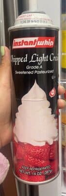 Whipped light cream