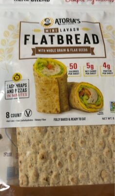 Mini Lavash Flatbread With Whole Grain & Flax Seeds