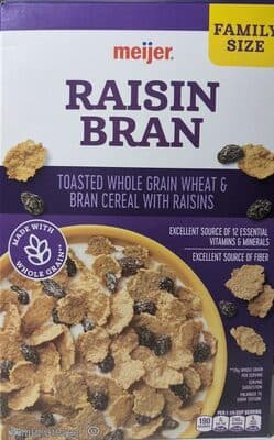Raisin Bran Toasted Whole Grain Wheat and Bran Cereal with Raisins