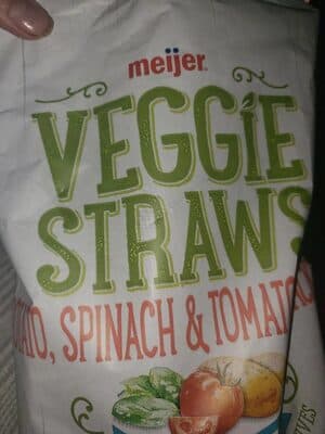 Sea Salt Veggie Straws Potato, Spinach & Tomato Snacks
