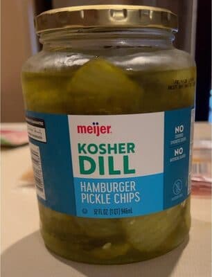 Kosher Dill Hamburger Pickle Chips