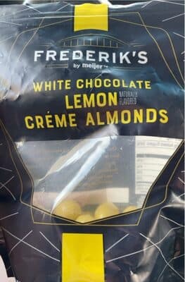 White Chocolate Lemon creme almonds