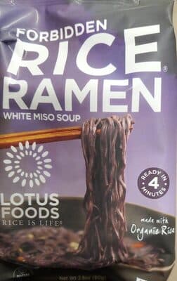 Forbidden Rice Ramen White Miso Soup