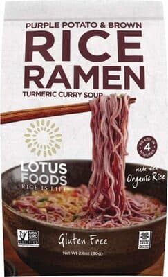 Purple Potato & Brown Rice Ramen Turmeric Curry Soup