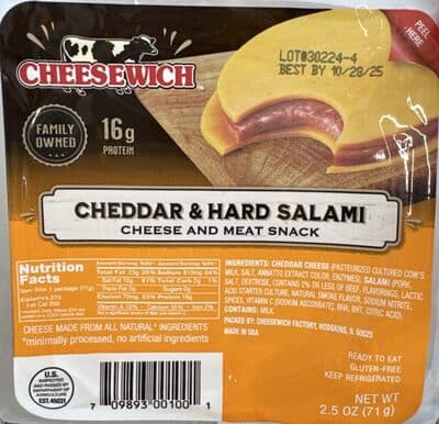 Hard Salami and Mild Cheddar Cheese