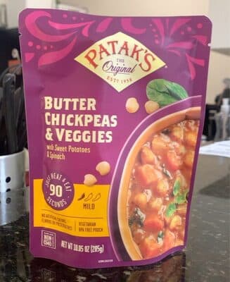 Mild Butter Chickpeas & Veggies With Sweet Potatoes & Spinach