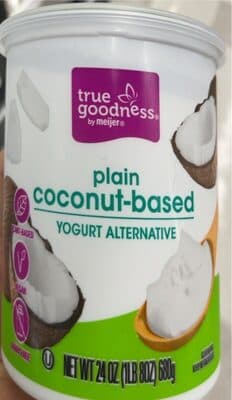 Plane coconut based yogurt alternative