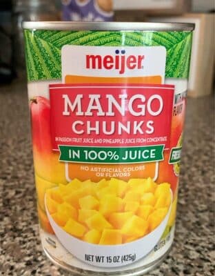 Mango Chunks in 100% Mango Juice from Concentrate