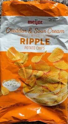 Cheddar & Sour Cream Ripple Potato Chips