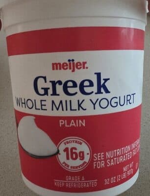Plain Greek Whole Milk Yogurt