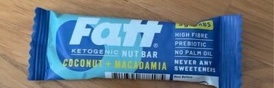 Ketogenic coconut and macadamia bar