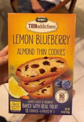 Lemon Blueberry Almond Thin Cookies