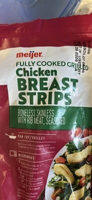 Grilled Chicken Breast Strips Seasoned Boneless Skinless Chicken Breast With Rib Meat