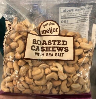 Roasted Cashews With Sea Salt