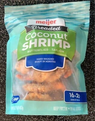 BREADED BUTTERFIELD, TAIL-ON COCONUT SHRIMP