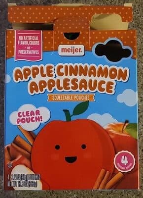 Apple Cinnamon Applesauce Squeezable Pouches