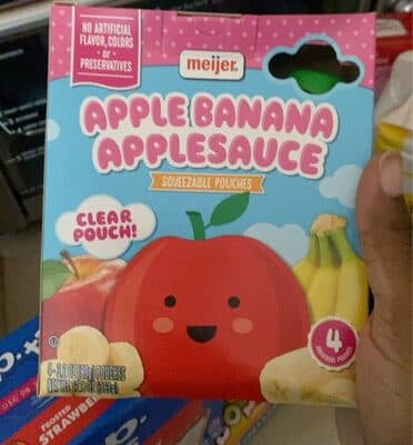 Apple Banana Applesauce Squeezable Pouches