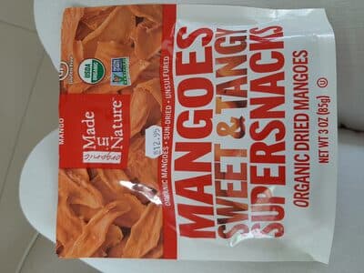 Mangoes Sweet & Tangy Supersnacks Organic Dried Fruit