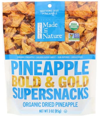 Dried & Unsulfured Organic Pineapple