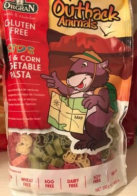 Orgran Outback Animals Vegetable Pasta Shapes