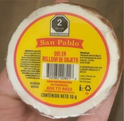 Oblea Rellena De Cajeta