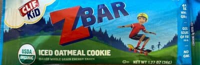 Iced Oatmeal Cookie Organic Baked Whole Grain Energy Snack Bar