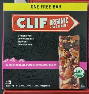 Dark Chocolate Pomegranate Raspberry Organic Trail Mix Bars