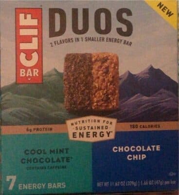 Energy Bars, Cool Mint Chocolate, Chocolate Chip