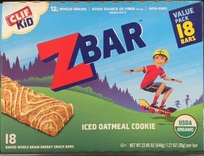 Iced Oatmeal Cookie Baked Whole Grain Energy Snack Bars