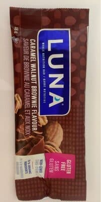 Caramel walnut brownie luna bar