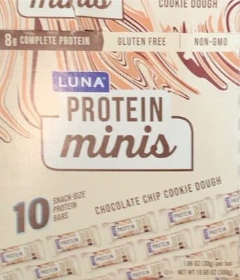 Chocolate Chip Cookie Dough Protein Minis Snack-Size Bars