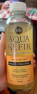 Sparkling Probiotic Drink with Peach Pineapple