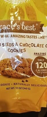 Sunflower seeds and chocolate chip cookies