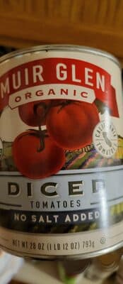 Organic No Salt Added Diced Tomatoes
