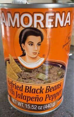 Refried Black Beans With Jalapeño Pepper